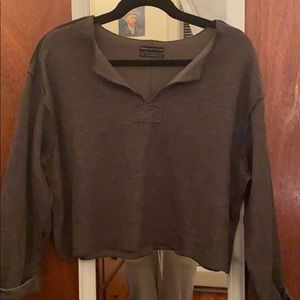 cropped long sleeve urban outfitters shirt
